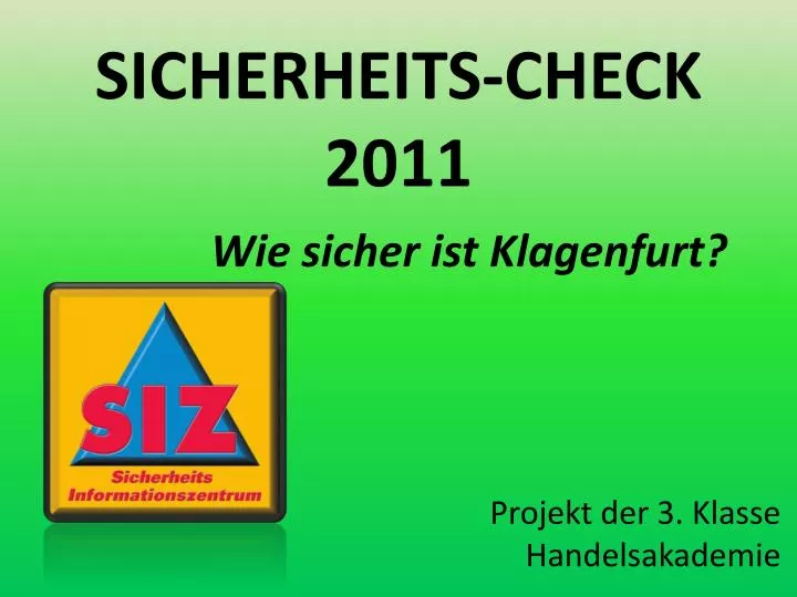 sicherheits check 2011