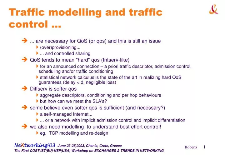 traffic modelling and traffic control