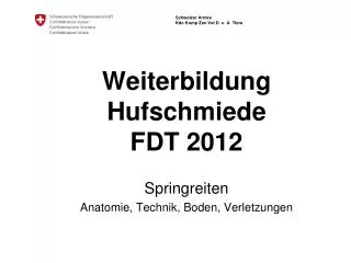 weiterbildung hufschmiede fdt 2012