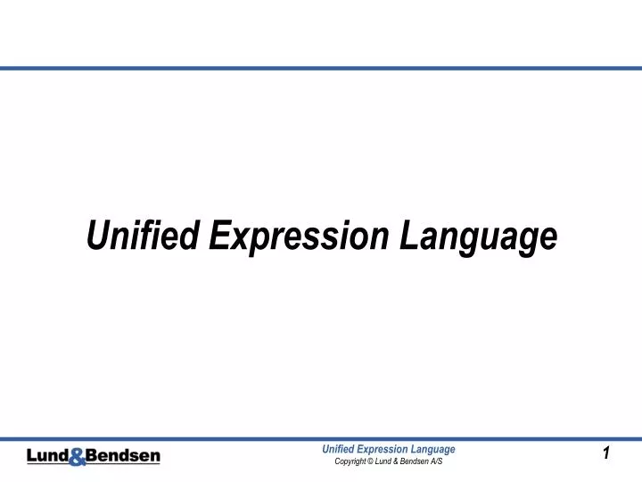 unified expression language