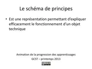 le sch ma de principes