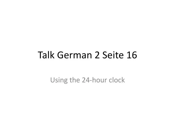 talk german 2 seite 16