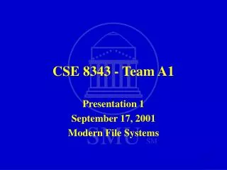 CSE 8343 - Team A1