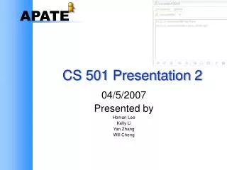 CS 501 Presentation 2