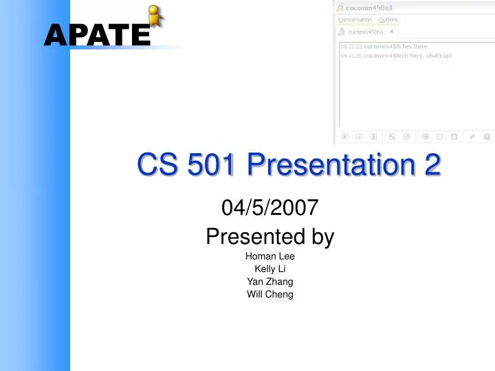 cs 501 presentation 2