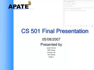 CS 501 Final Presentation