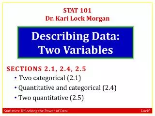 Describing Data: Two Variables