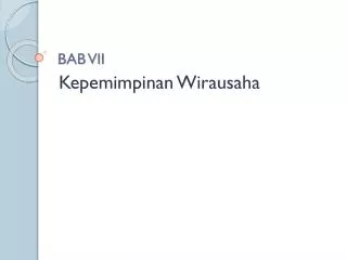 bab vii