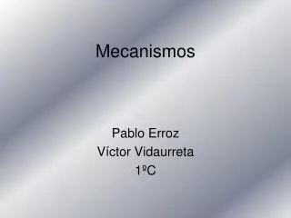 mecanismos