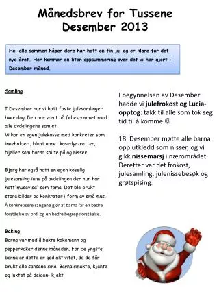 m nedsbrev for tussene desember 2013