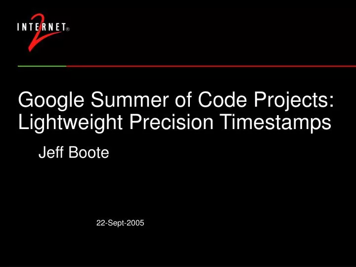 google summer of code projects lightweight precision timestamps