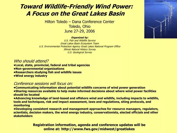 toward wildlife friendly wind power a focus on the great lakes basin