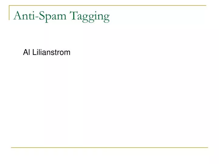 anti spam tagging