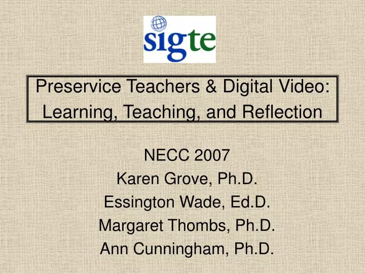 preservice teachers digital video learning teaching and reflection