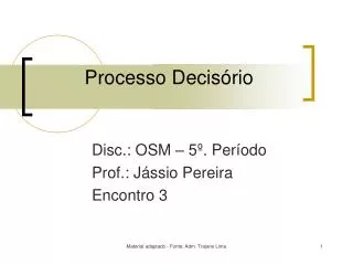 processo decis rio