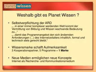 weshalb gibt es planet wissen