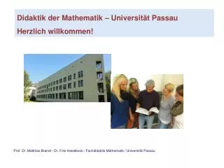 prof dr matthias brandl dr fritz haselbeck fachdidaktik mathematik universit t passau