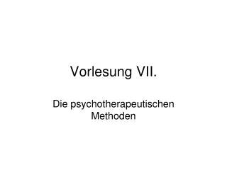 vorlesung vii