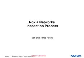 Nokia Networks Inspection Process