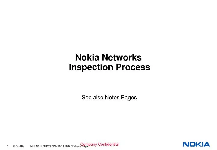 nokia networks inspection process