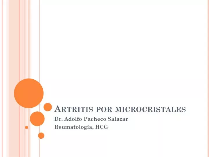 artritis por microcristales