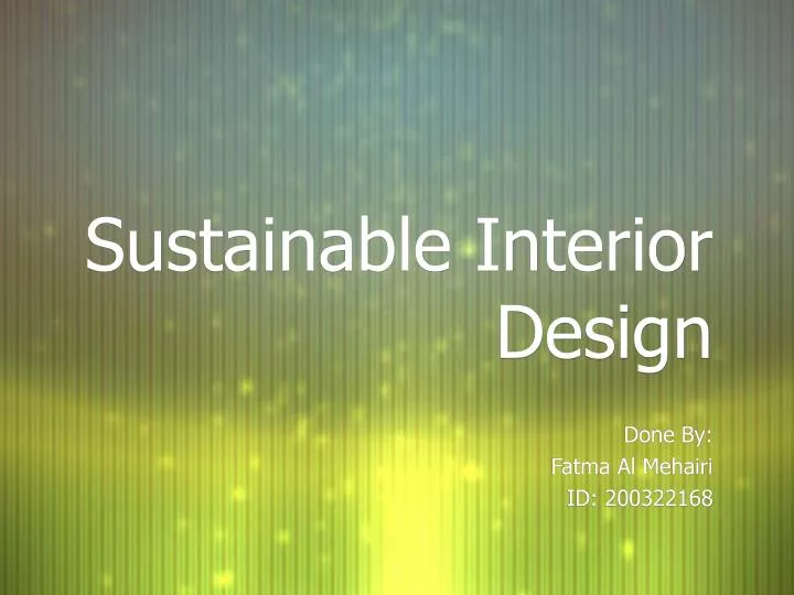 sustainable interior design
