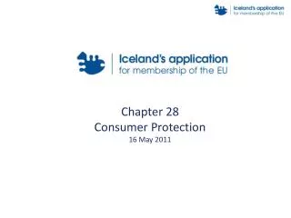 Chapter 28 Consumer Protection 16 May 2011