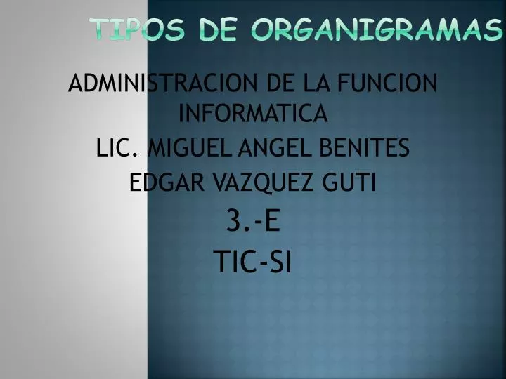 tipos de organigramas