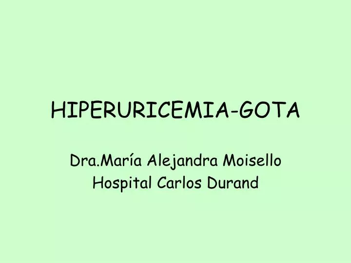 hiperuricemia gota