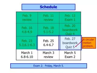 Schedule