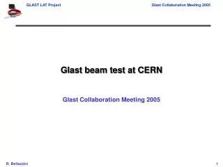 Glast beam test at CERN