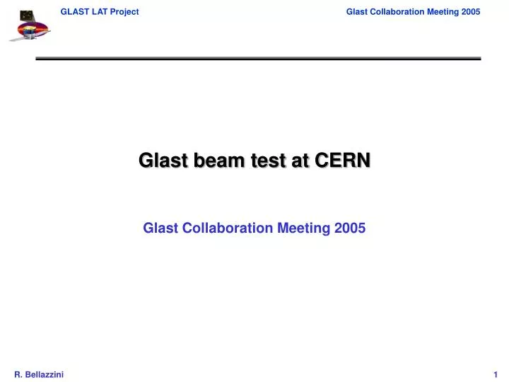 glast beam test at cern