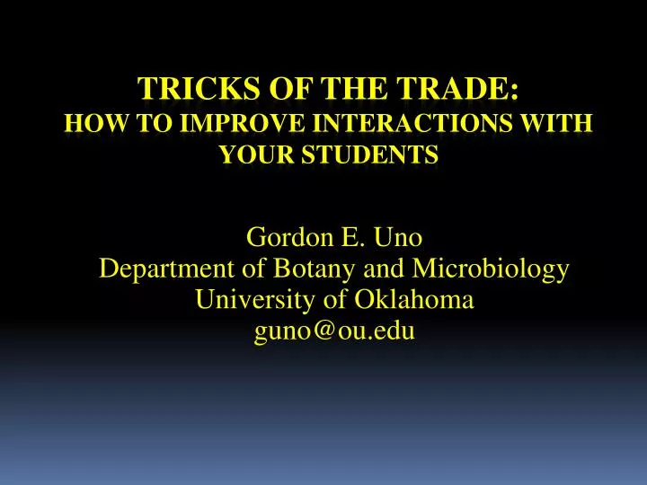 gordon e uno department of botany and microbiology university of oklahoma guno@ou edu
