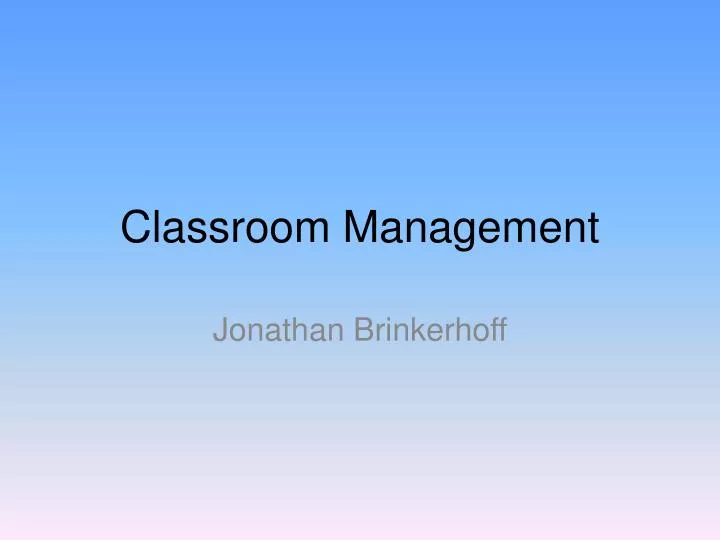 classroom management