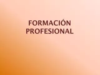 formaci n profesional