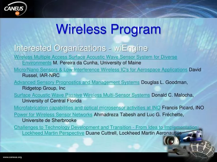 wireless program