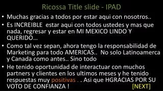 ricossa title slide ipad
