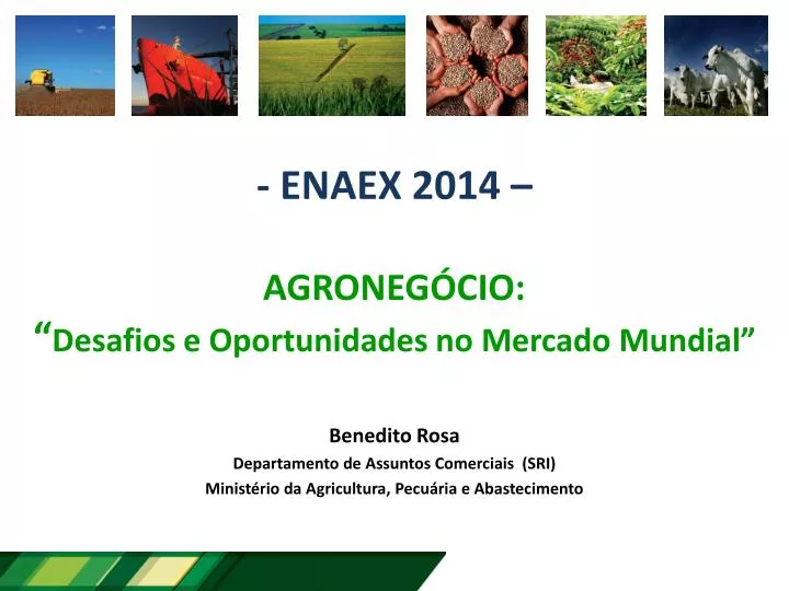 enaex 2014 agroneg cio desafios e oportunidades no mercado mundial