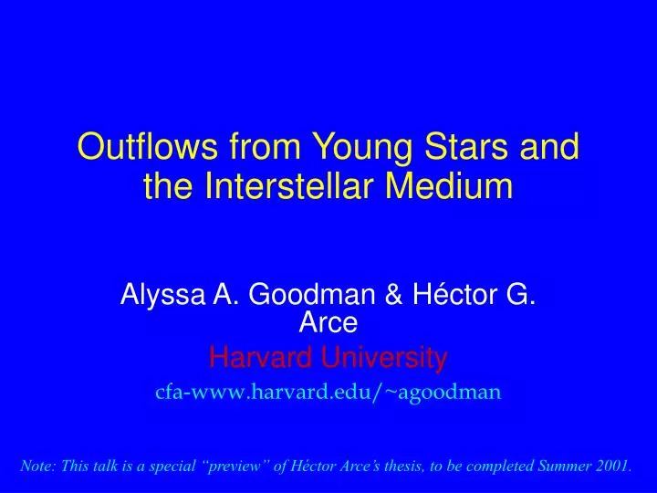 outflows from young stars and the interstellar medium