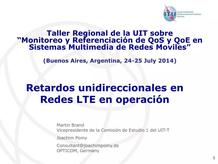 retardos unidireccionales en redes lte en operaci n