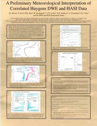 A Preliminary Meteorological Interpretation of Correlated Huygens DWE and HASI Data