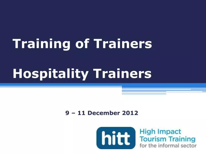 training of trainers hospitality trainers