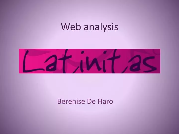 web analysis