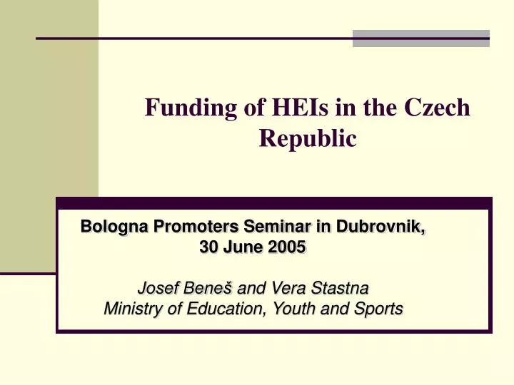 funding of heis in the czech republic
