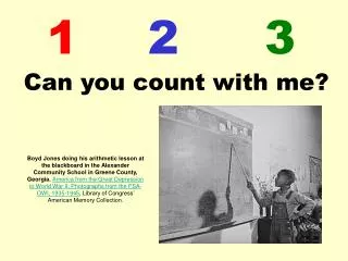 Can you count with me?