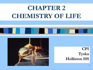 CHAPTER 2 CHEMISTRY OF LIFE