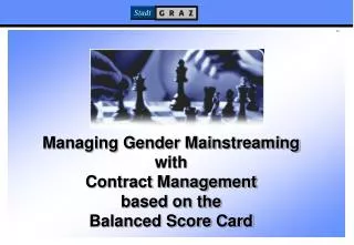 Managing Gender Mainstreaming with Contract Management based on the Balanced Score Card