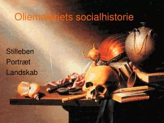 oliemaleriets socialhistorie
