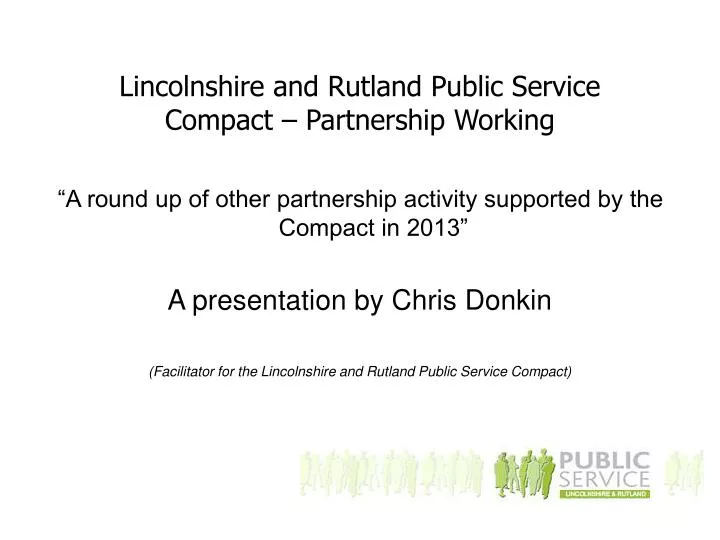 lincolnshire and rutland public service compact partnership working