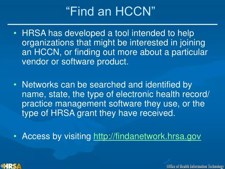find an hccn
